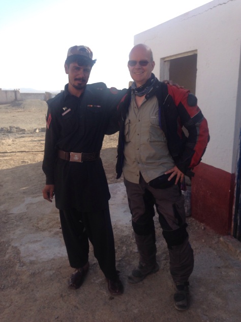 Steve and his new friend at the Pakistan boarder